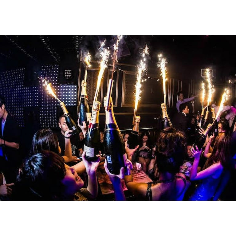 4pc Pack VIP Bottle Sparklers cake sparklers burns approx. 45 second - 1 pack of 4 Sparklers