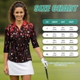 thumbnail image 7 of Uorisanigo Valentine's Day Heart Womens 3/4 Sleeve Golf Shirts Size M Comfortable Polyester Spandex Fabric Athletic Polo Workout Tops Versatile Quick Dry Zip Up Collar Tennis Tops, 7 of 7