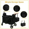 thumbnail image 3 of Wagon Stroller For 2 Kids, 3 in 1 Push and Pull Foldable Wagon with Footwell, Foldable All-Terrain Wagon For Kids With Canopy, Adjustable Push And Pull Handles, 3 of 9