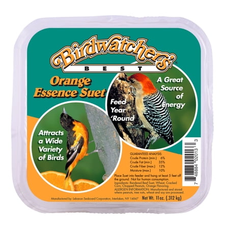 Birdwatcher's Best Suet, Orange Essence, 11 oz. - 8 Count