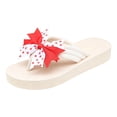 thumbnail image 5 of Rokment 4th of July America Flag Yoga Mat Chunky Flip Flops for Women Lightweight Casual Arch Support Slip on Thongs Comfortable Walking Flat Summer Slippers Sandals Red Size 8, 5 of 5