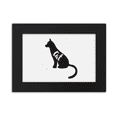 thumbnail image 1 of Gato blanco y negro boceto sombra animal Marco de Fotos de escritorio imagen Arte Negro Pintura 5x7 pulgadas, 1 of 4