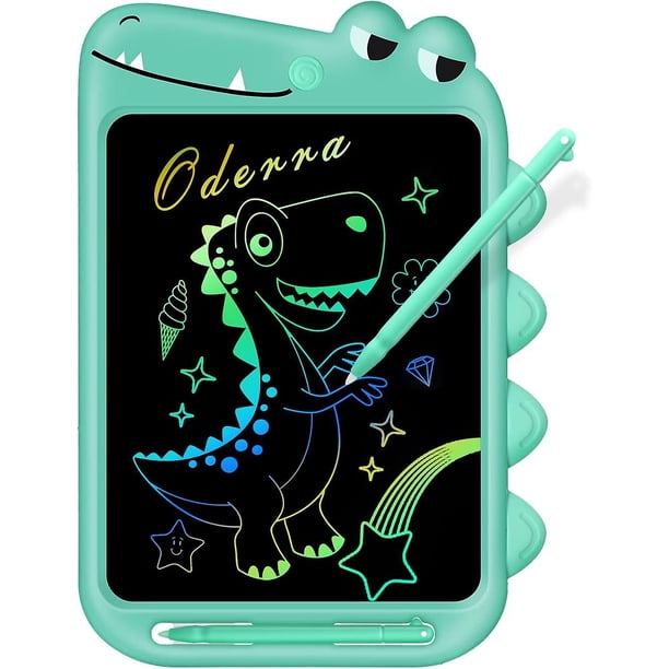 Tableta de escritura LCD con dibujo para niños, regalo de juguete de pizarra mágica de 10 pulgadas, regalos borrables y reutilizables, tableta de dibujo para niños de 3, 4, 5, 6, 7 y 8 niñas Rojo Verde Cocina, Decoración y Otros
