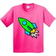 thumbnail image 3 of Inktastic Cute Green Rocket Youth T-Shirt, 3 of 5