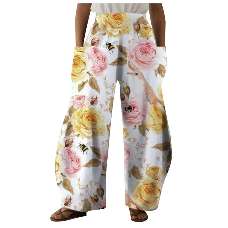 Zodggu Womens Spring And Autumn Print Active Sports Summer Trendy 2023  Joggers Casual Home Pants Loose Sweatpants Comfy Holiday Female Dressy  Fashion