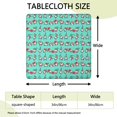 thumbnail image 2 of Turquoise Christmas Gnome Pattern Square Fitted Tablecloth with Elastic Edge,Square Table Cover,Washable Elastic Table Cover for Home Kitchen Party Decor 34"x34", 2 of 6