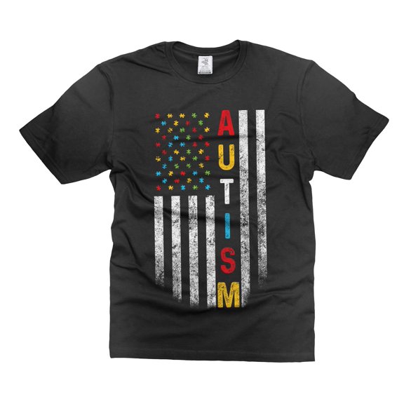 Autism Shirt Autism USA Flag Patriotic Tee Shirt Awareness Day Flag Shirt Awareness Tshirt