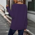thumbnail image 4 of ManxiVoo Modern V Neck Button Down Shirt Long Sleeve Loose Fit Casual Top for Women Soft Everyday Comfortable Tunic Style Blouse L Size Purple, 4 of 8