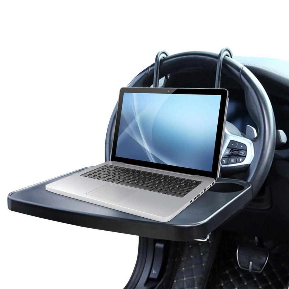 Steering Wheel Desk Foldable Car Trays For Eating Auto Steering Wheel Desk  Car Travel Table With Drink Cup Groove For Laptop