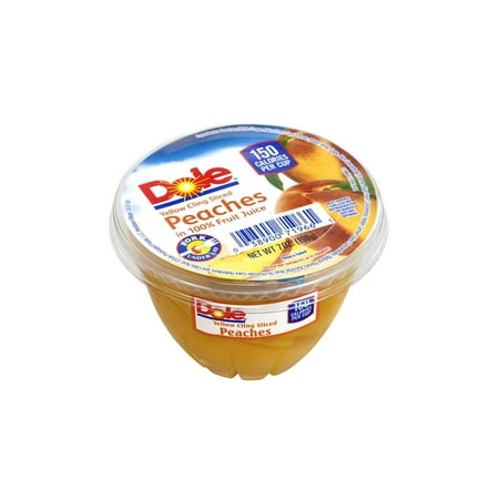 Dole Sliced Peach in 100% Juice, 7-Ounce Cups (Pack of 12) (B0025UA2J2)