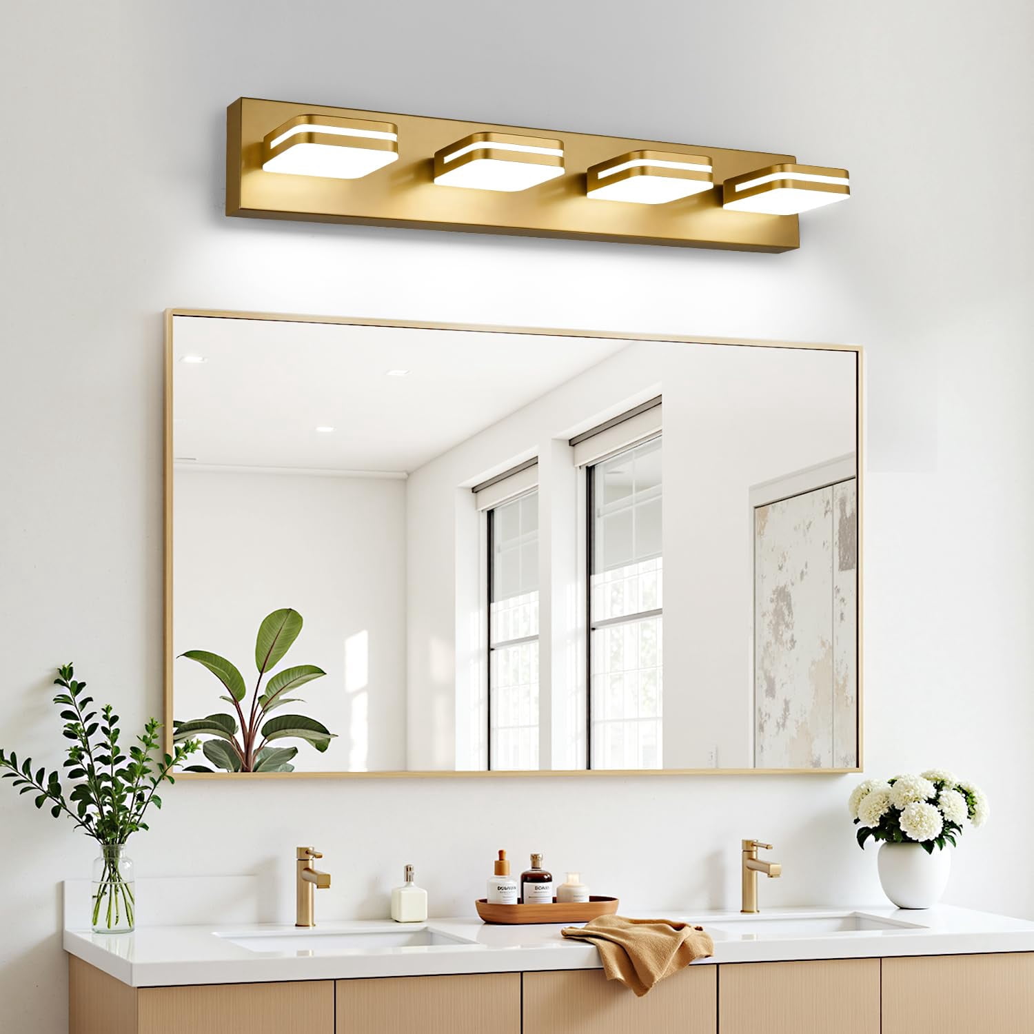 360° Rotate Led Bathroom Vanity Light Fixtures  1600lm Lights For Modern Wall Lighting Over Mirror Kitchen Living Room Hallway (natural White 5000k)