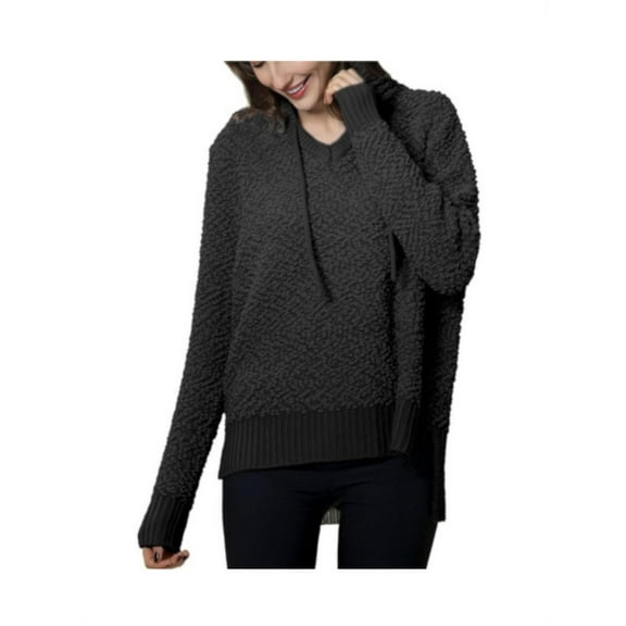 Green Tea Womens Size Medium Popcorn Cozy Hoodie, Black