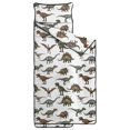 thumbnail image 2 of Dinosaur Names Chart Pattern Teens Toddler Nap Mat with Pillow, Sleeping Mat Bag for Preschool Daycare 60"x20", 2 of 6