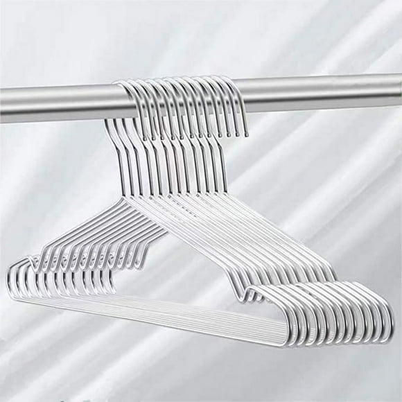 Coat Hangers Clothes 10 Pack Wire Hangers Heavy Duty Stainless Steel Hangers with Non Slip Grooves  Ultra Thin Metal Ha