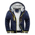 thumbnail image 3 of 2022 Nuevas sudaderas con capucha para hombre, de invierno, gruesas y cálidas, con forro polar y cremallera, abrigo con capucha para hombre, ropa deportiva, ropa de calle para hombre, chándal, sudader, 3 of 5
