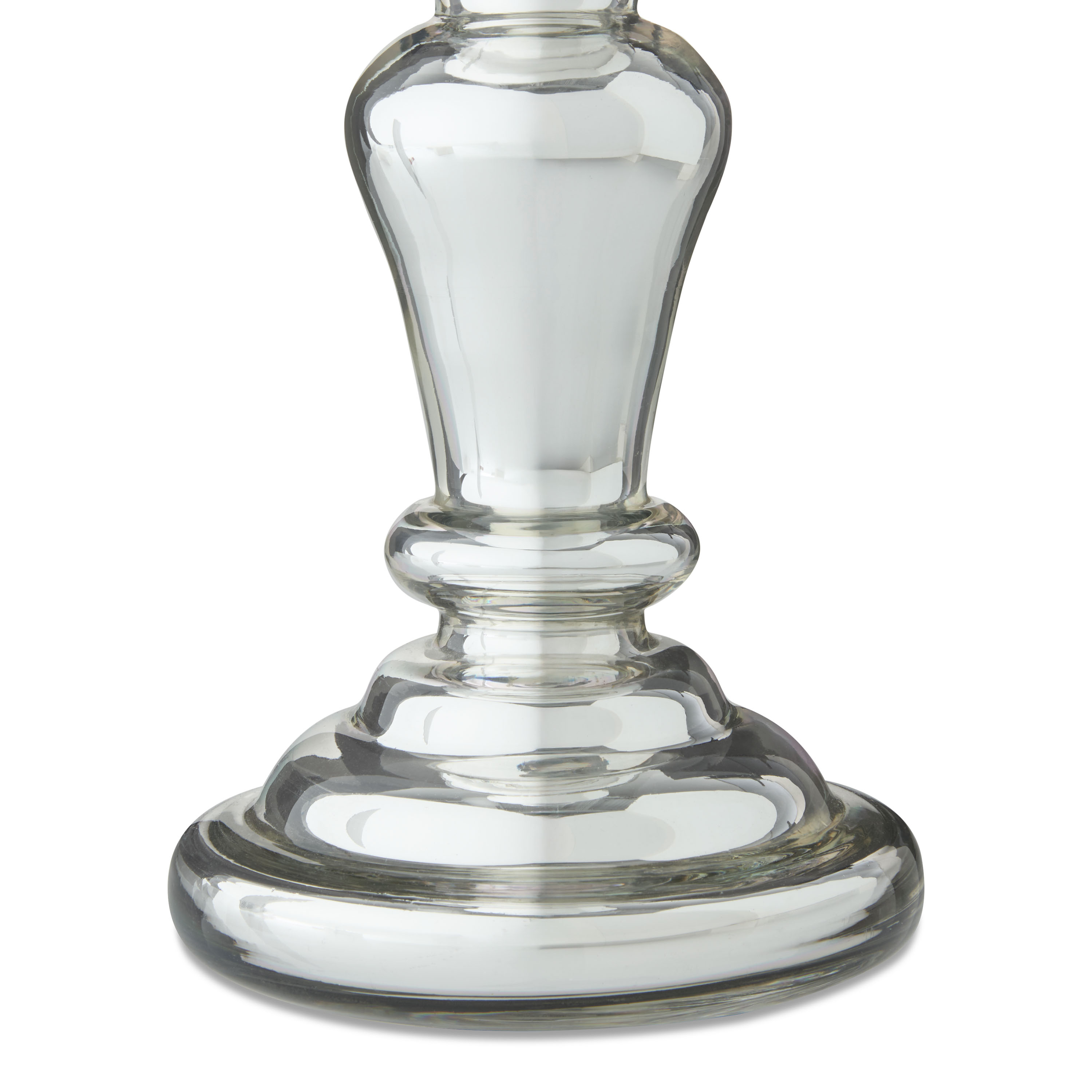 Pillar Candlestick, Silver, 12", by My Texas House
