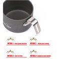 thumbnail image 4 of Copa de campamento Taza de camping de aleación de aluminio con asa Taza de té de acero inoxidable Vajilla de turismo Hugtrwg Para estrenar, 4 of 9