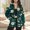 Multi-color 2, variant on Women Stand Collar Floral Print Button Down Outer Jacket, Long Sleeve Casual Coat with Side Hand Pockets Sky Blue L