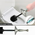 thumbnail image 3 of Brushed Nickel Toilet Bowl Brush with Holder, Durable Bathroom Cleaning Tool, Modern Design for Easy Toilet Maintenance, Bathroom Cleaner Brush for Efficient Cleaning and Hygiene, 3 of 4