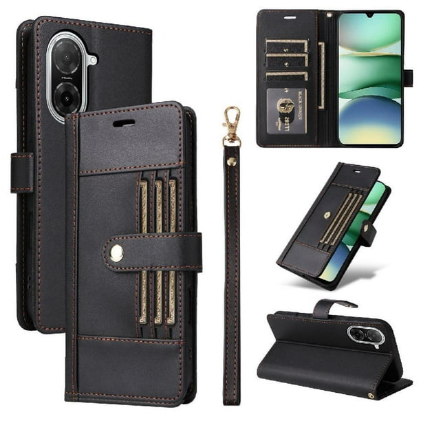FOXDOCK Funda tipo Cartera para Xiaomi Redmi A5 4G – Cubierta de Cuero PU con Múltiples Ranuras, Bolsillo para Efectivo y Correa de Muñeca
