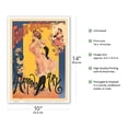 thumbnail image 2 of The Folies Bergere - Starring Singer Showgirl Armand Ary - Vintage Cabaret Casino Poster by Jules Cheret c.1894 - Master Art Print 10in x 14in, 2 of 4