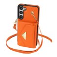 thumbnail image 2 of Nalacover Case for Samsung Galaxy S23, Crossbody Wallet Case with Card Slots Holder, PU Leather Lanyard Shoulder Strap Purse Cover with Kickstand Shockproof Case for Samsung Galaxy S23, Orange, 2 of 10