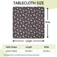 thumbnail image 2 of Dark Blue Christmas Santa and Gnome Pattern Square Fitted Tablecloth with Elastic Edge,Square Table Cover,Washable Elastic Table Cover for Home Kitchen Party Decor 34"x34", 2 of 6