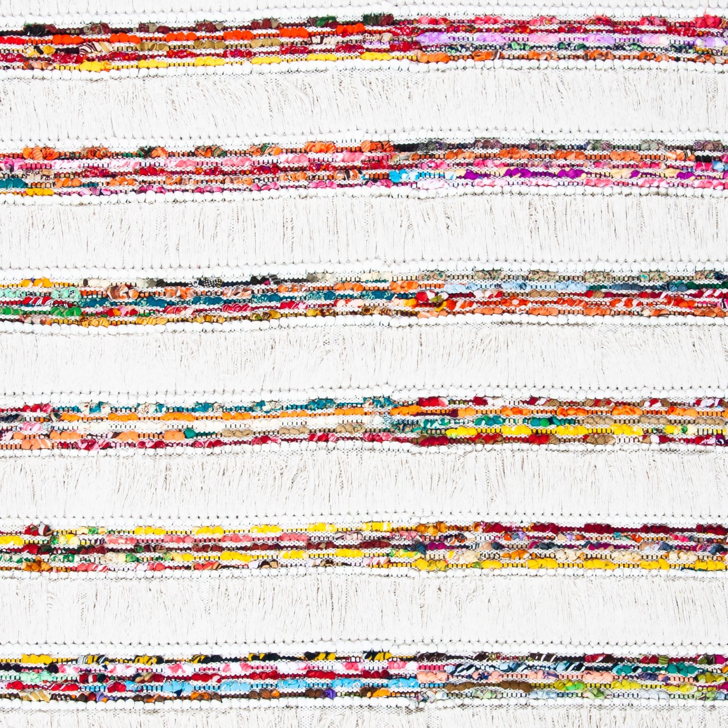 SAFAVIEH Natura Wilson Southwestern Striped Area Rug, Ivory/Red, 8' x 10'