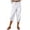 *White, variant on VBVC Women's Drawstring Elastic Waist Capri Pants , Summer Loose Fit Cropped Pants For Women,Ladies' Button Detail Hem Harem Pants with Pockets,Army Green,S-3XL