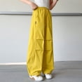 thumbnail image 7 of Liyamei Girls Lightweight Cargo Pants with Wide Leg and Draped Pleats for Casual Wear Size 5-16 Years, 7 of 7