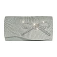 thumbnail image 3 of Cartera de mano tipo sobre jinwen para mujer plata, 3 of 8