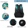thumbnail image 3 of Flip-Top Backpack 17L Capacity Lightweight Bookpack Reflective Safety Strips & Adjustable Chest Strap Beautiful Night Sky, 3 of 7