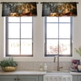 thumbnail image 4 of LALILO Kitchen Curtain Valance Autumn Still Life With Wheat Rod Pocket Window Curtain 52"x 18" Set of 2, 4 of 7