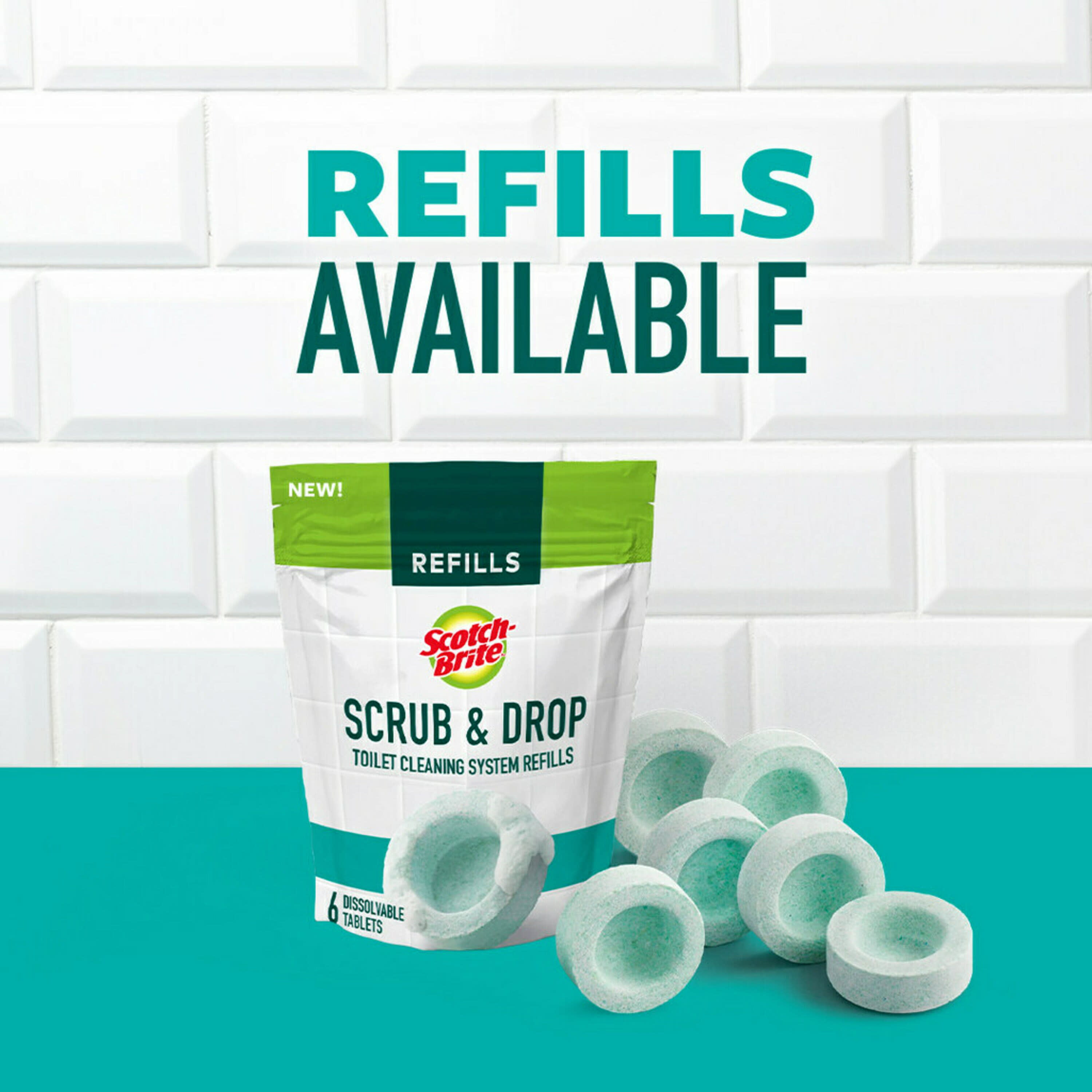 Scotch-brite Scrub & Drop Dissolvable Dual Use Refills/pods - 6ct : Target