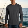 thumbnail image 6 of Garbnen Long Sleeve Shirts for Men UPF 50+ Sun Protection Men's Rash Guard Shirts Cooling Lightweight Summer Outdoor Beach Fishing Hiking Men Sun Shirt Gray XXL, 6 of 7
