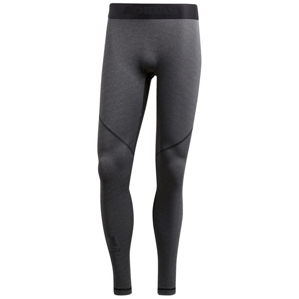 Pantalones de Compresión Adidas Alphaskin Hombre Gris Mediano