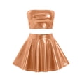 thumbnail image 4 of CHUMUD Skirt Sets for Women 2 Piece Outfits Summer Sleeveless Tube Top A-Line Mini Skirts Dance Club Party Shiny Set, 4 of 8