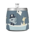 thumbnail image 7 of Yayeee Ashtray with Lid for Cigarette Smokeless Stainless Steel Home Ash Holder, Cute Animals, 7 of 7
