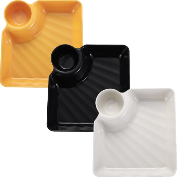 Raindrops Snacks Food Serving Trays White Plastic 3Pcs