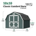 thumbnail image 3 of Little Cottage Co. 10x10 Classic Gambrel Barn with 4 ft. Sidewalls, Outdoor Wood Storage Shed Do-It-Yourself Precut Kit, 3 of 13