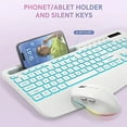 thumbnail image 4 of Wagpak Wireless Keyboard and Mouse Combo with 7 Color Backlit Palm Rest Phone Holder for PC, Laptop Black, 4 of 9