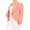 thumbnail image 2 of Women's Plus Size Casual Long Sleeve Open Front Jacket Blazer Made in USA, 2 of 4