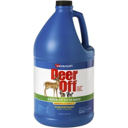 - Havahart Deer Off 128 oz Deer, Rabbit and Squirrel Repellent Concentrate