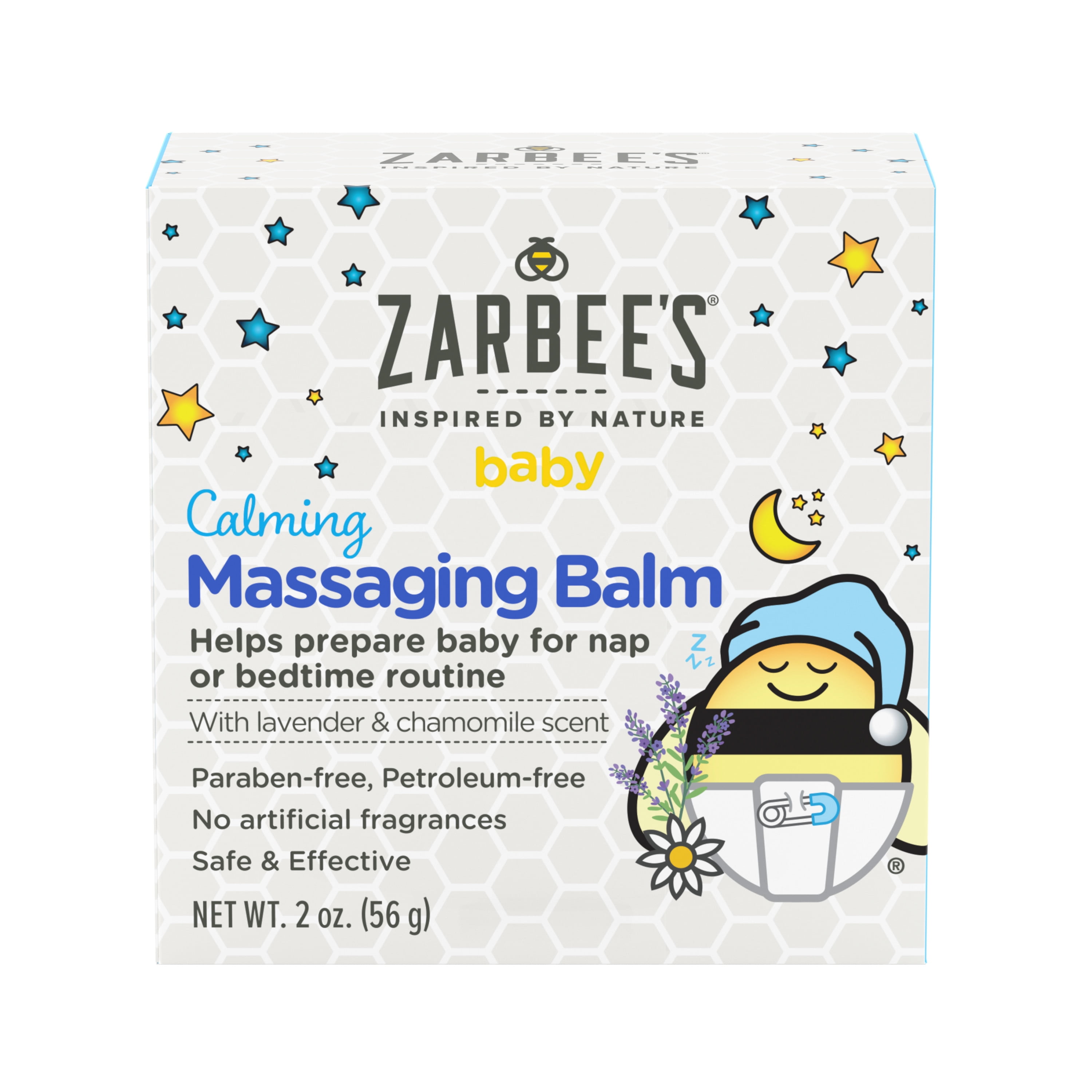 Zarbee's Baby Calming Massage Balm, Lavender & Chamomile, 2 oz