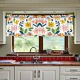 thumbnail image 3 of Yayeee Kitchen Curtains Set of 2 Light Filtering 57"x24" Over Sink Window Panels, Retro Yellow Floral, 3 of 7