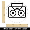 thumbnail image 2 of Boom Box Radio Self-Inking Rubber Stamp Ink Stamper - Green Ink - Small 3/4 Inch, 2 of 7