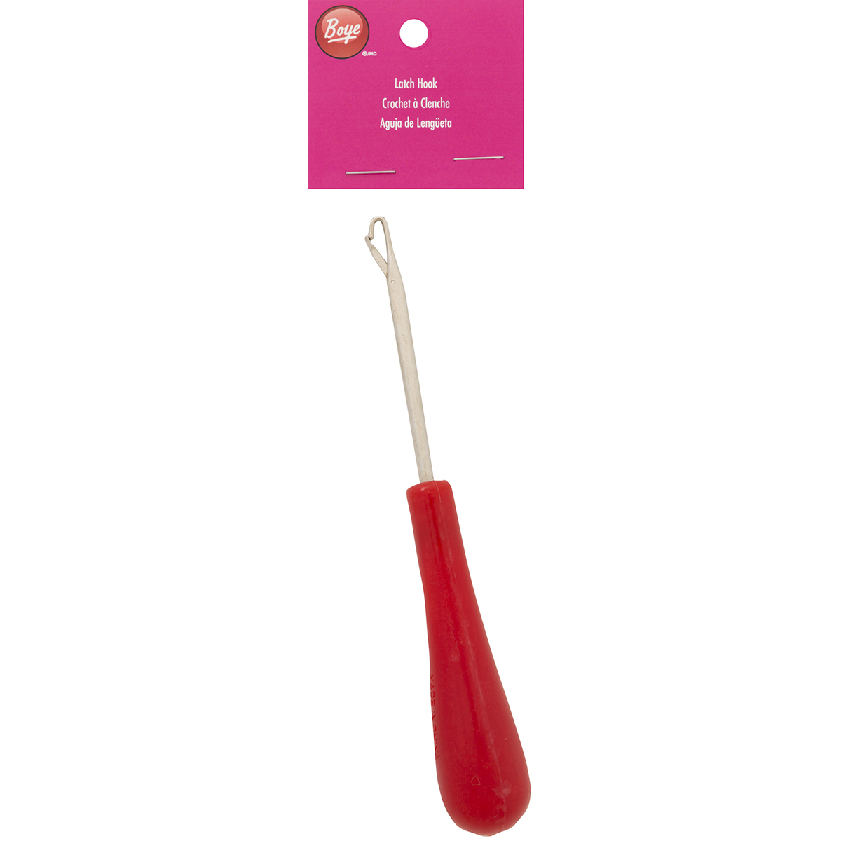Boye Straight Latch Hook 6.75"Plastic Handle