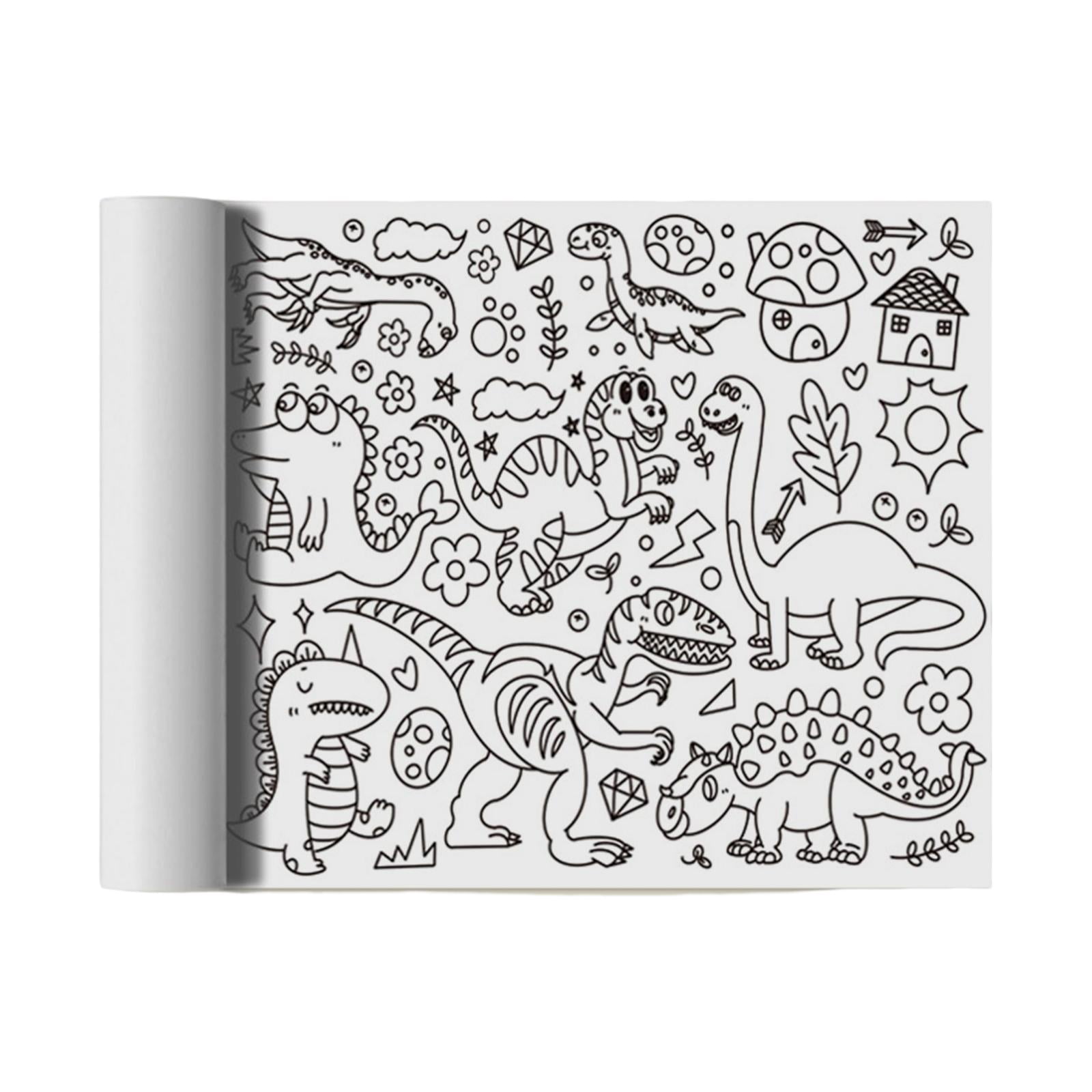 Children's Drawing Roll,120 * 11.8 inch Coloring Paper Roll,2023 New  Drawing Paper for Kids,Christmas Gifts for Kids (Dinosaur Paradise)