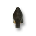 thumbnail image 4 of FLORAL Dolly Women's Wide Width Rhinestone Toe Cap Glittery Metallic Pump BLACK 6.5, 4 of 6
