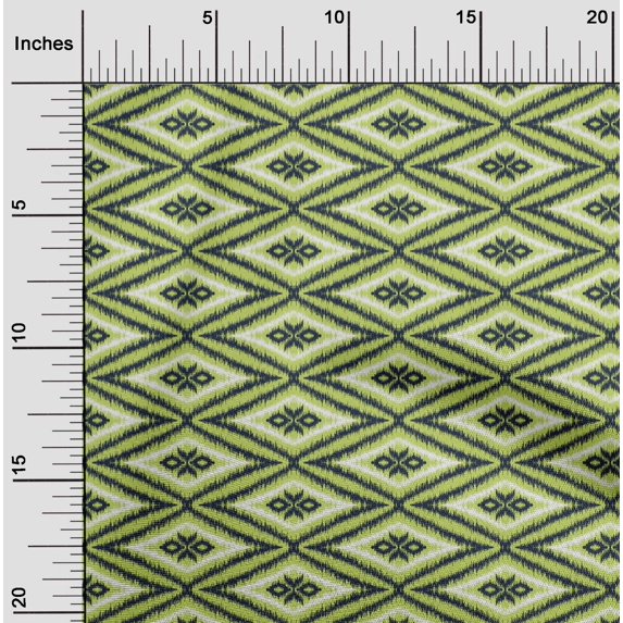 oneOone Polyester Lycra Fabric Geometric Ikat Decor Fabric Printed BTY 56 Inch Wide